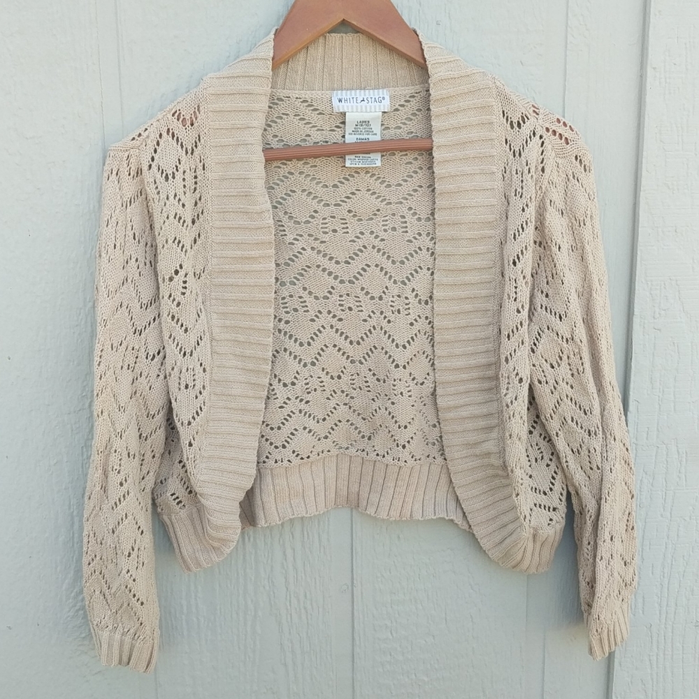 White Stag Creme Knitted Cardigan